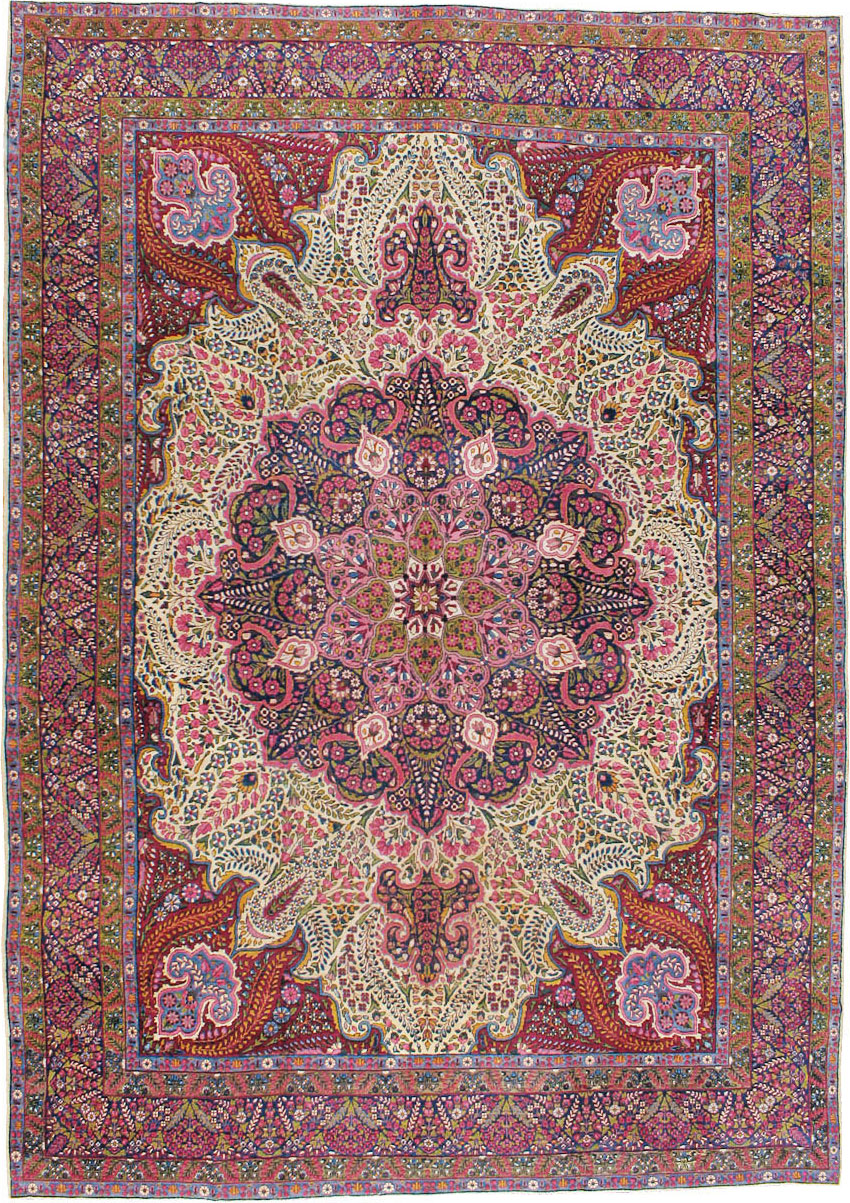 Vintage Persian Yazd Carpet, No.8344 - Gss