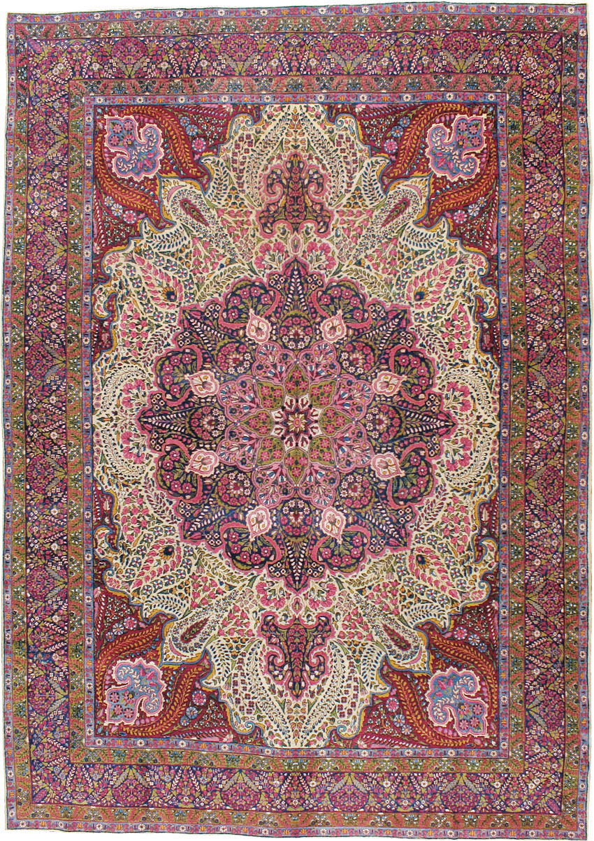 Vintage Persian Yazd Carpet, No.8344 - Gss