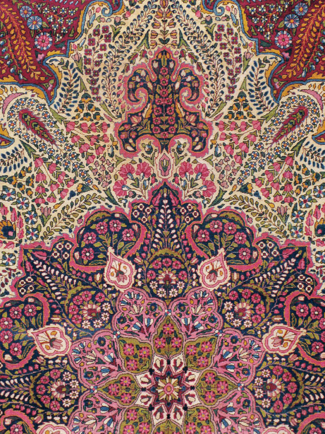 Vintage Persian Yazd Carpet, No.8344 - Gss