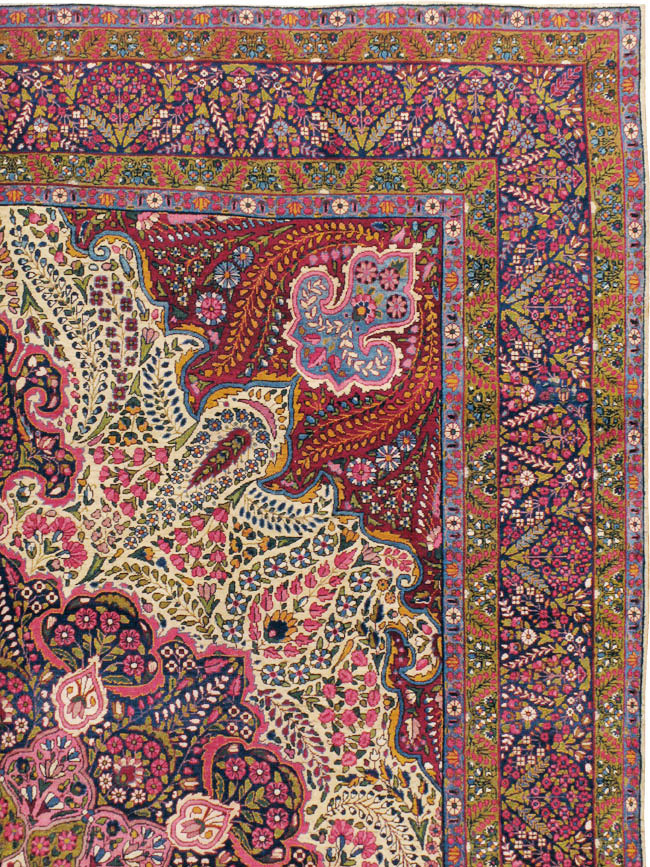 Vintage Persian Yazd Carpet, No.8344 - Gss