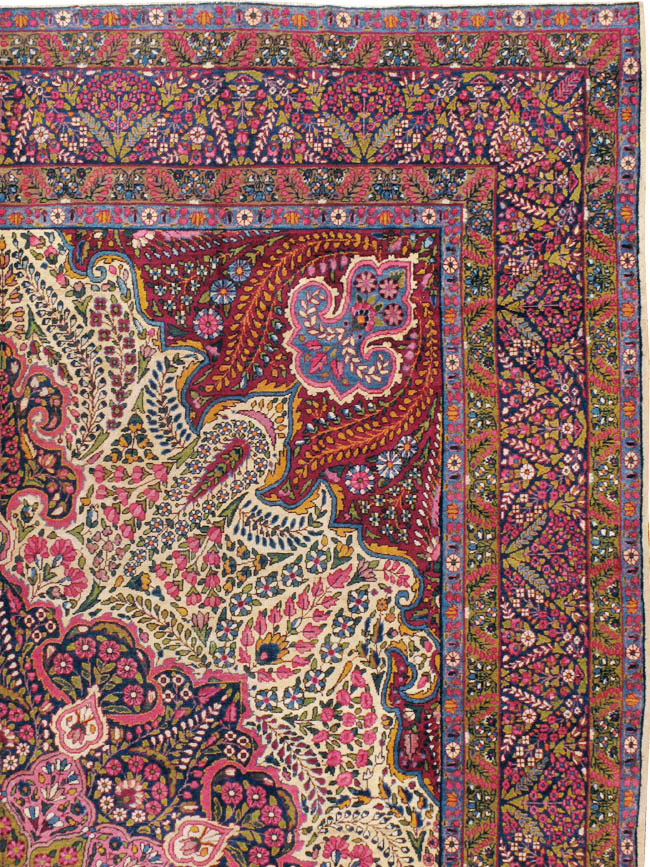 Vintage Persian Yazd Carpet, No.8344 - Gss