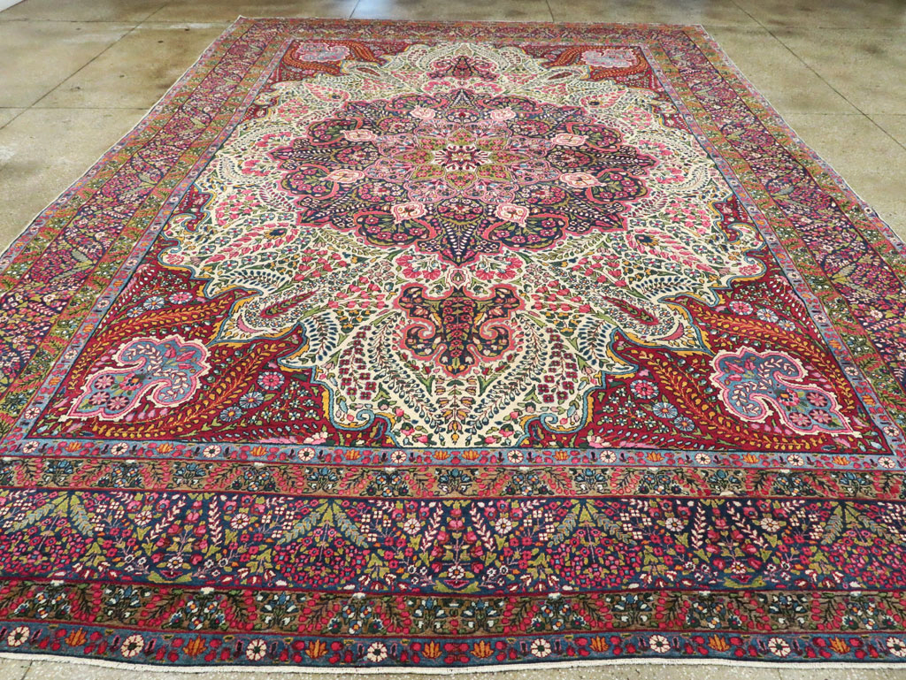 Vintage Persian Yazd Carpet, No.8344 - Gss