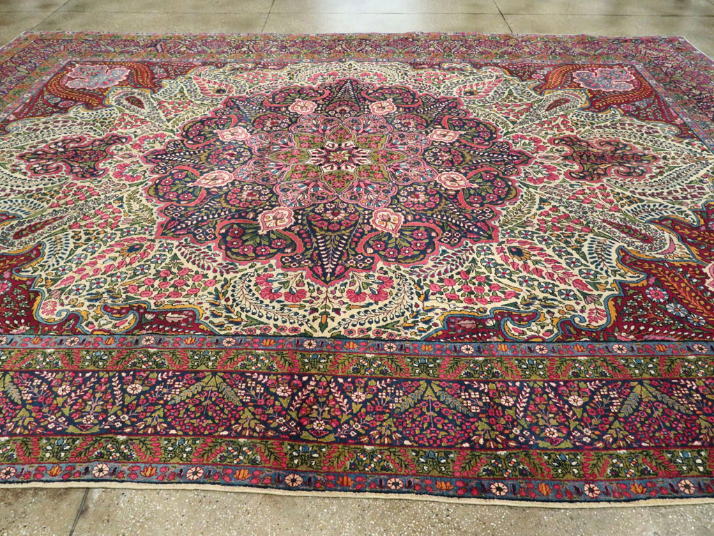 Vintage Persian Yazd Carpet, No.8344 - Gss