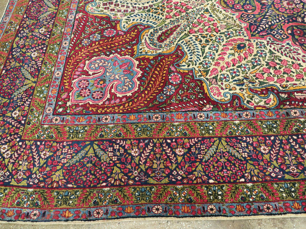 Vintage Persian Yazd Carpet, No.8344 - Gss