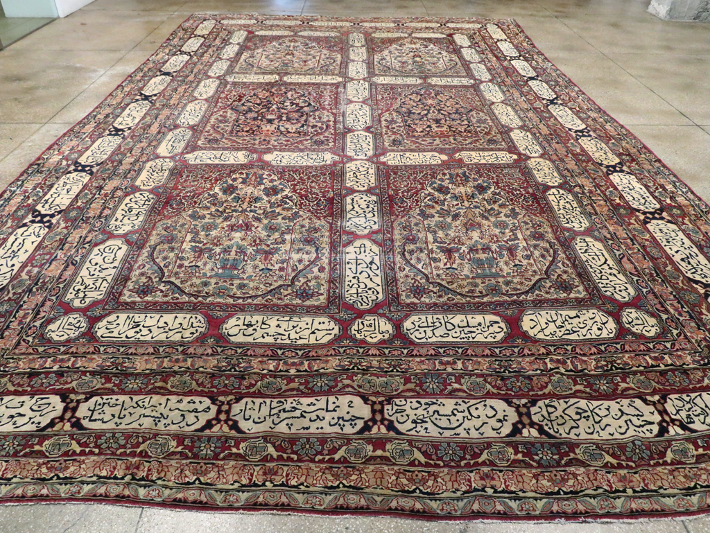 Antique Persian Lavar Kerman Carpet, No.8346 - Gss