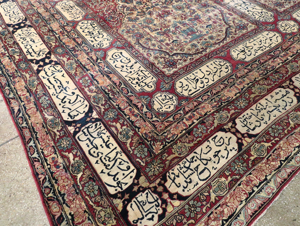 Antique Persian Lavar Kerman Carpet, No.8346 - Gss
