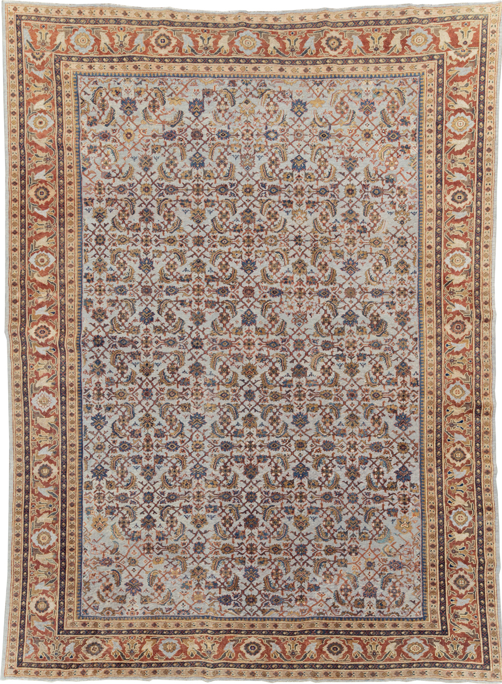 Antique Persian Mahal Room Size Carpet, No.8347 - Gss
