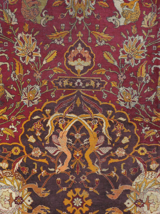 Antique Indian Amritsar Pictorial Carpet, No.8349 - Gss