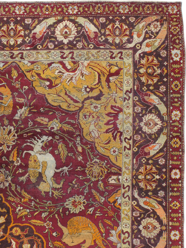 Antique Indian Amritsar Pictorial Carpet, No.8349 - Gss