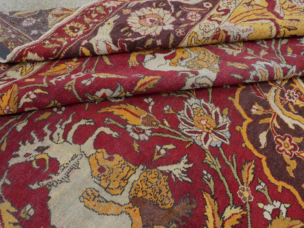 Antique Indian Amritsar Pictorial Carpet, No.8349 - Gss