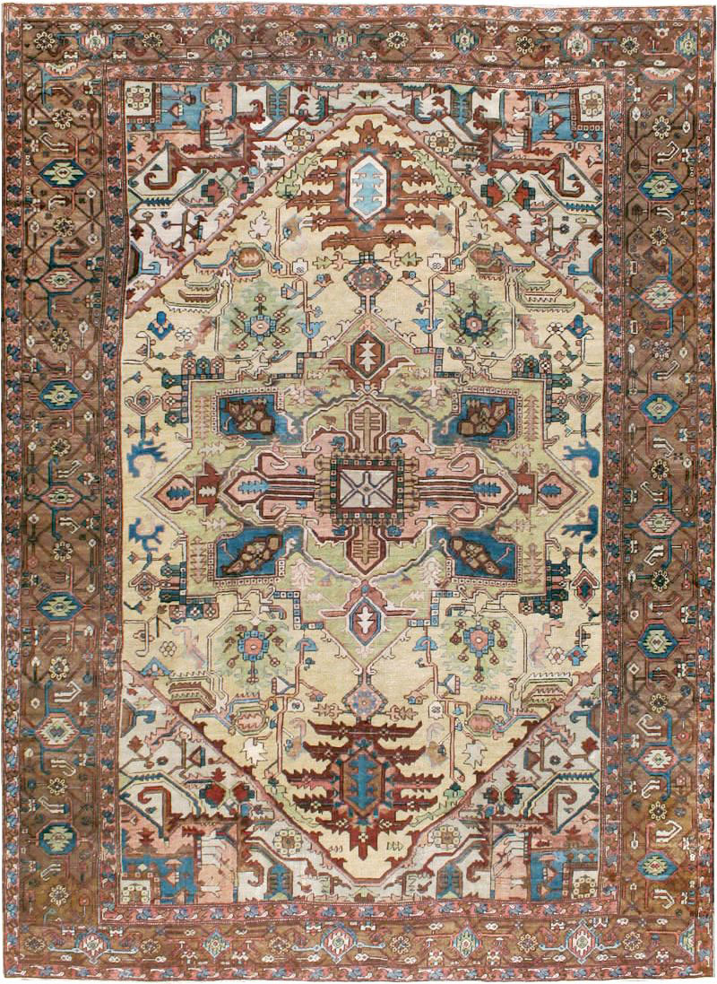 Antique Persian Serapi Carpet, No.8356 - Gss