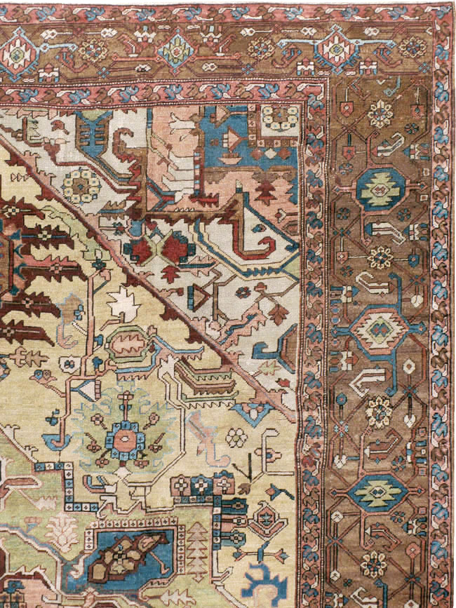 Antique Persian Serapi Carpet, No.8356 - Gss