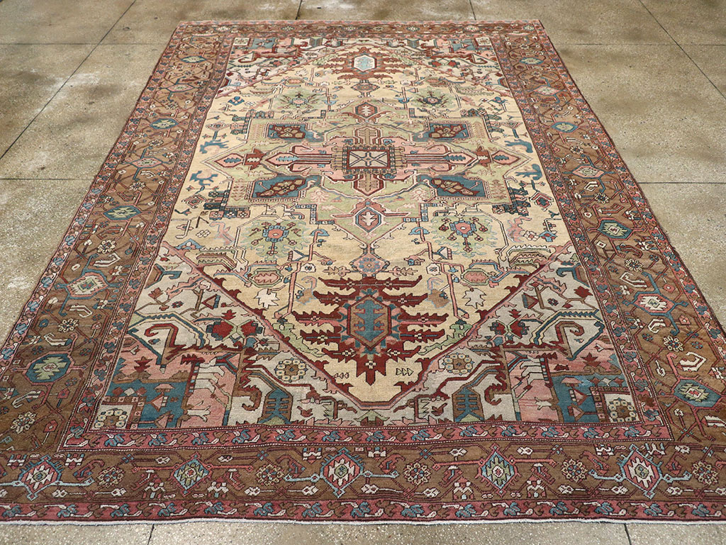 Antique Persian Serapi Carpet, No.8356 - Gss