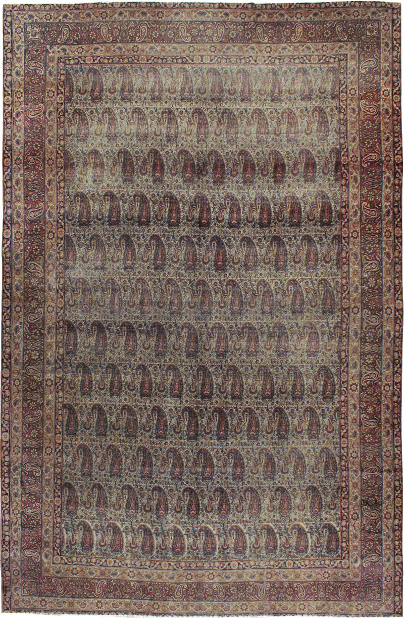 Antique Persian Lavar Kerman Carpet, No.8357 - Gss