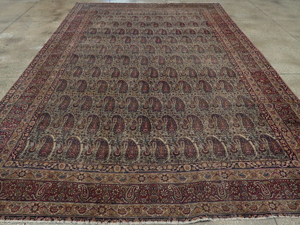 Antique Persian Lavar Kerman Carpet, No.8357 - Gss