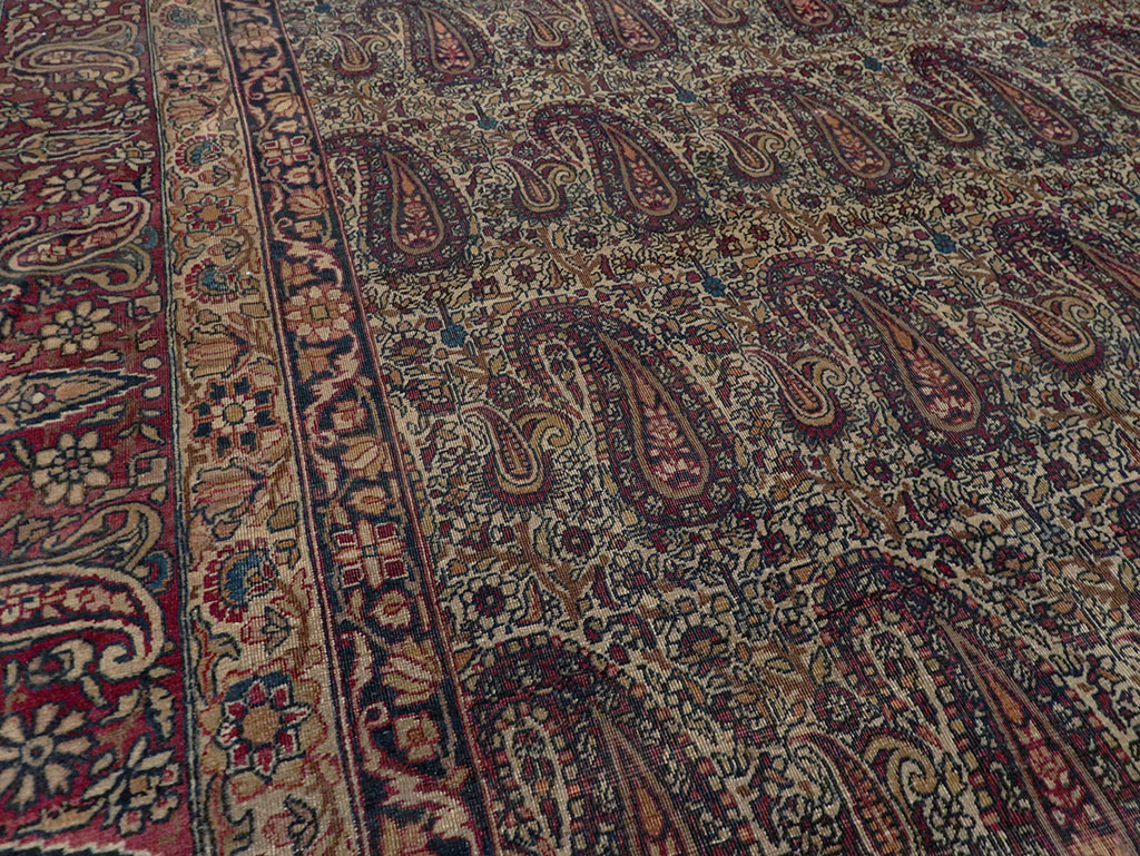 Antique Persian Lavar Kerman Carpet, No.8357 - Gss