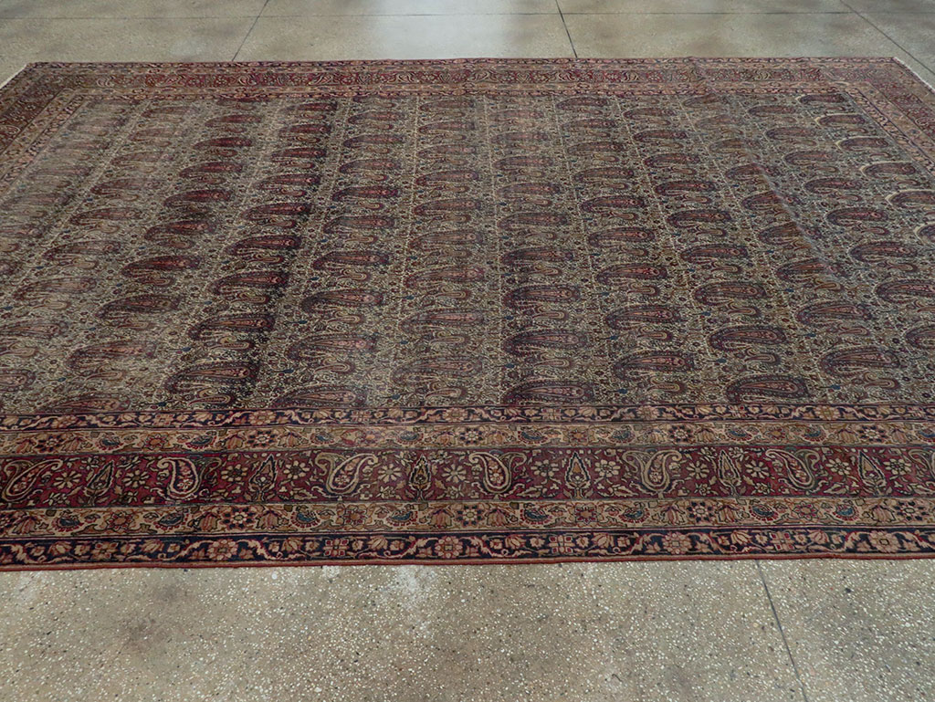 Antique Persian Lavar Kerman Carpet, No.8357 - Gss