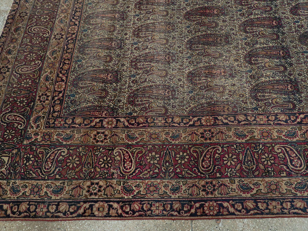 Antique Persian Lavar Kerman Carpet, No.8357 - Gss
