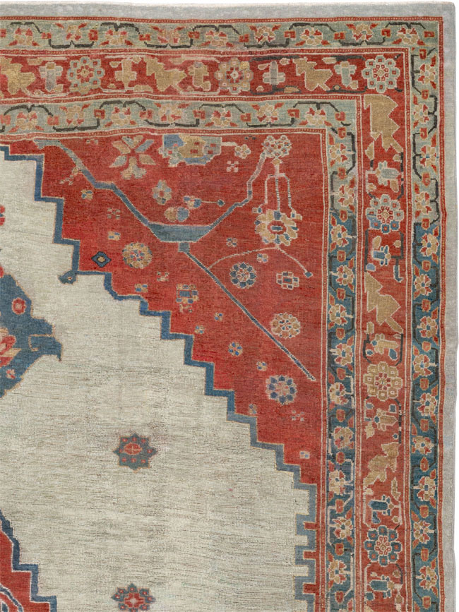 Antique Persian Bakshaish Room Size Carpet, No.8384 - Gss