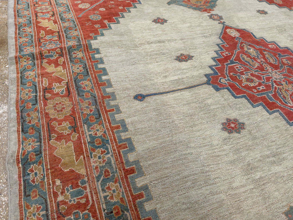 Antique Persian Bakshaish Room Size Carpet, No.8384 - Gss