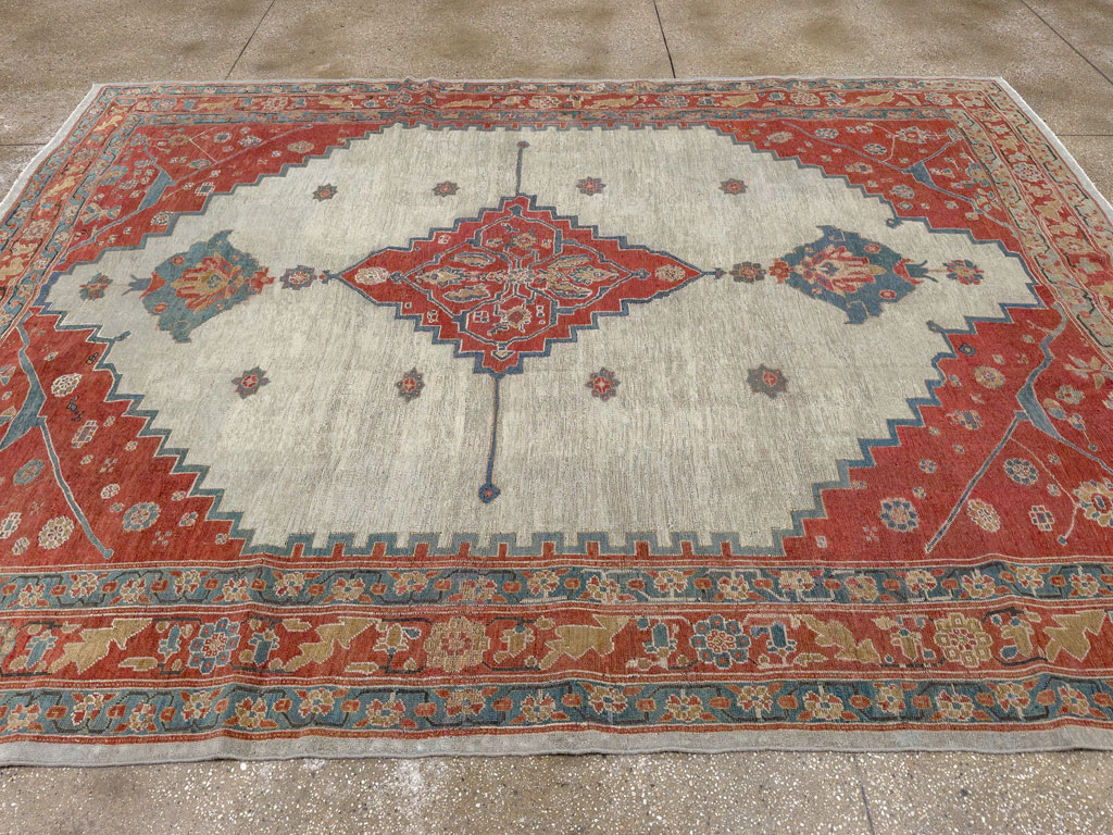 Antique Persian Bakshaish Room Size Carpet, No.8384 - Gss