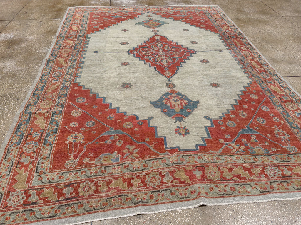 Antique Persian Bakshaish Room Size Carpet, No.8384 - Gss
