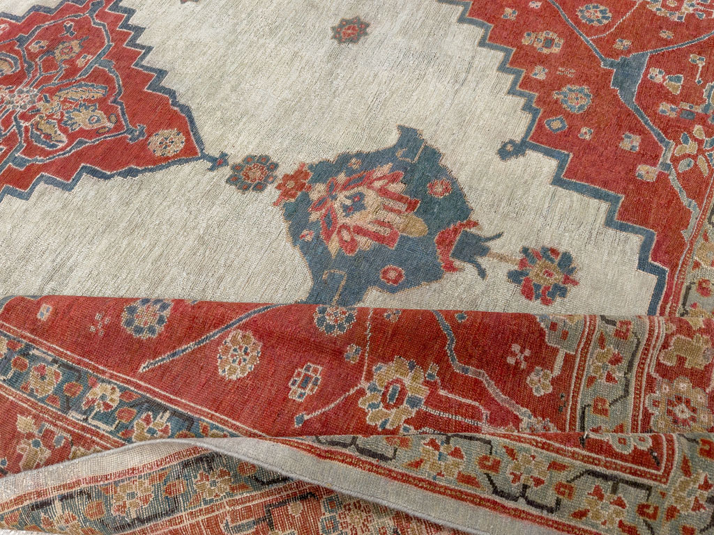 Antique Persian Bakshaish Room Size Carpet, No.8384 - Gss