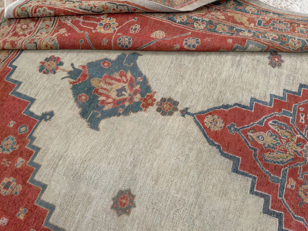 Antique Persian Bakshaish Room Size Carpet, No.8384 - Gss