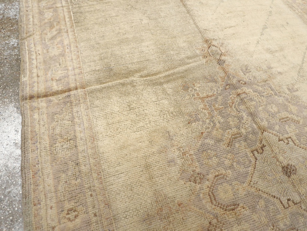 Antique Turkish Oushak Gallery Carpet, No.8404 - Gss