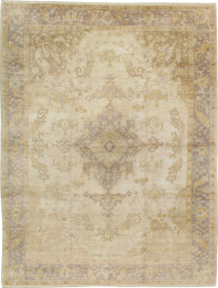 Vintage Turkish Oushak Carpet, No.8405 - Gss
