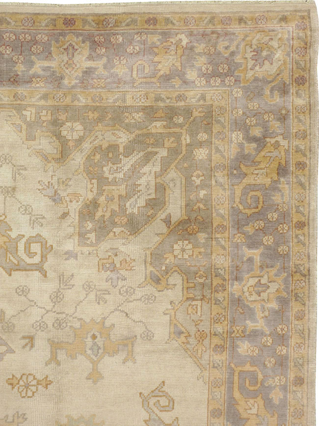 Vintage Turkish Oushak Carpet, No.8405 - Gss