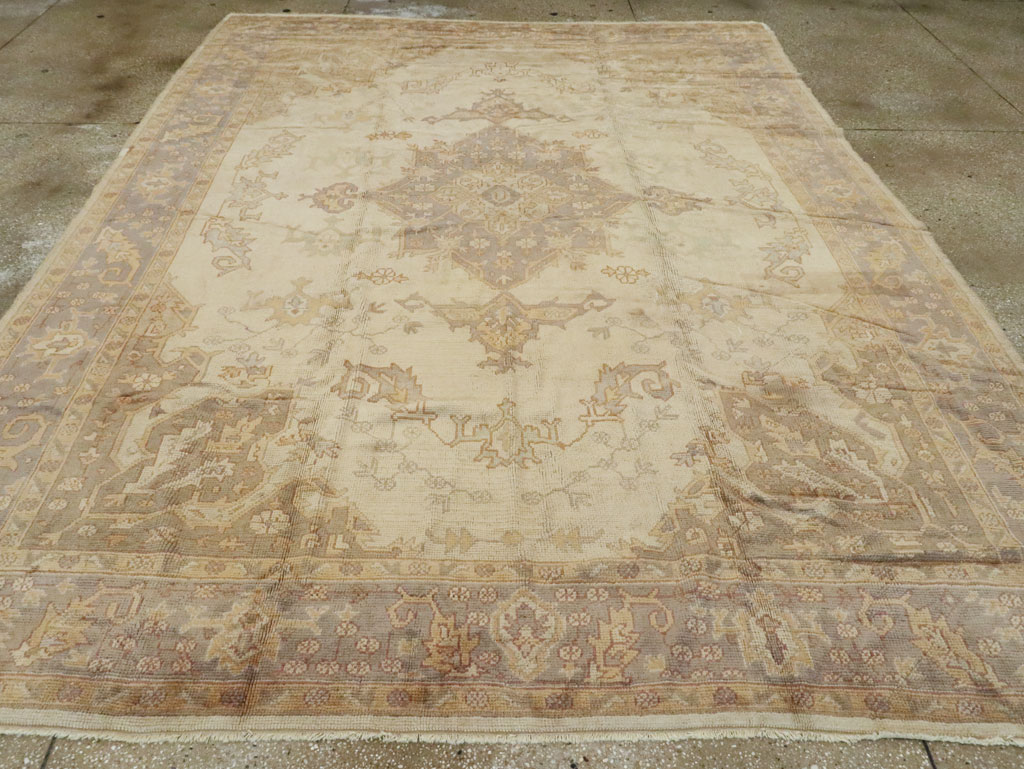 Vintage Turkish Oushak Carpet, No.8405 - Gss