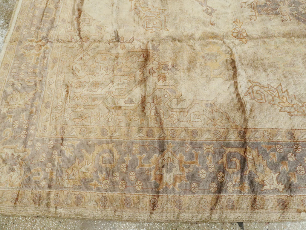 Vintage Turkish Oushak Carpet, No.8405 - Gss