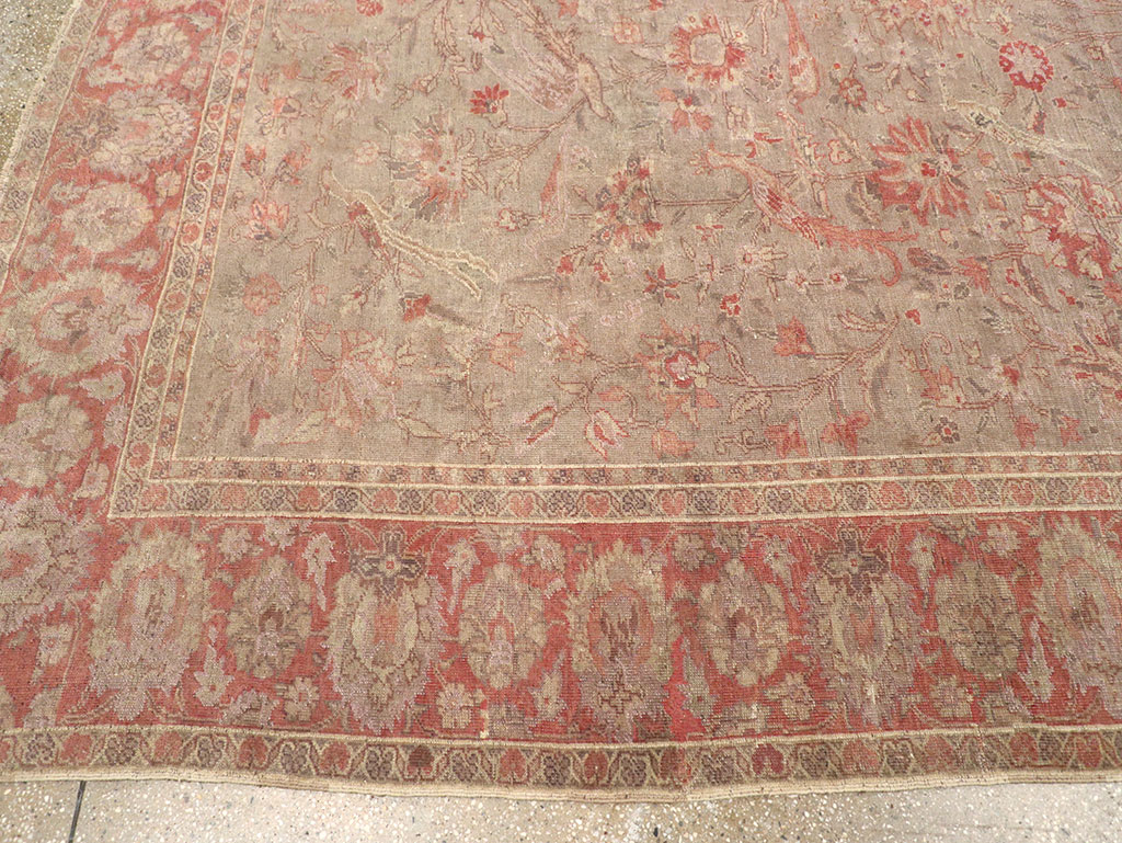 Vintage Turkish Oushak Room Size Carpet, No.8407 - Gss