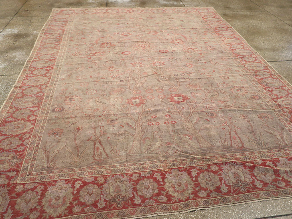 Vintage Turkish Oushak Room Size Carpet, No.8407 - Gss