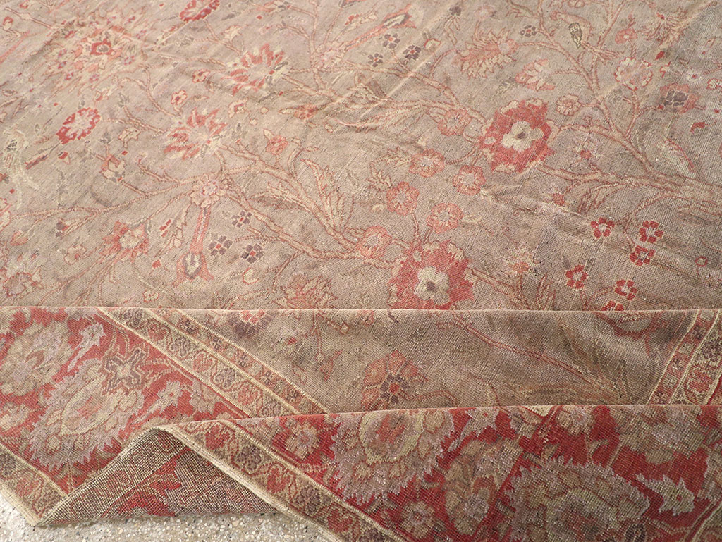 Vintage Turkish Oushak Room Size Carpet, No.8407 - Gss
