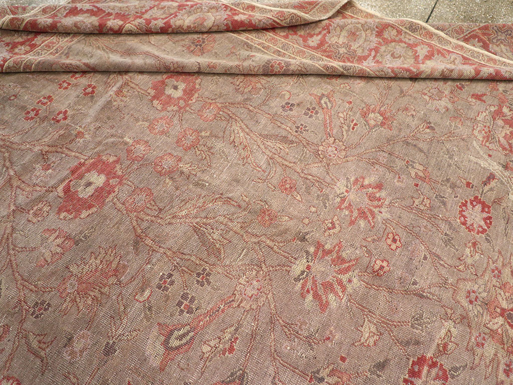 Vintage Turkish Oushak Room Size Carpet, No.8407 - Gss