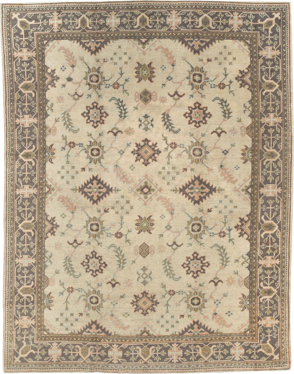 Antique Turkish Oushak Carpet, No.8411 - Gss