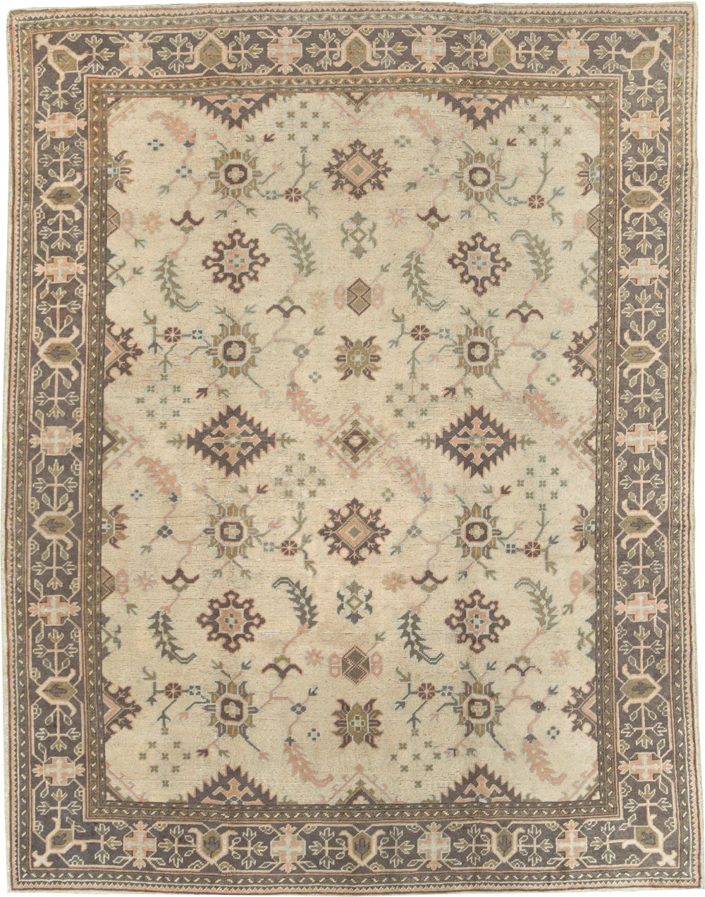 Antique Turkish Oushak Carpet, No.8411 - Gss