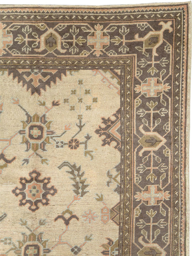 Antique Turkish Oushak Carpet, No.8411 - Gss