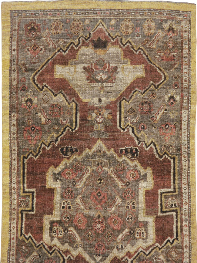 Antique Persian Bidjar Runner, No.8413 - Gss