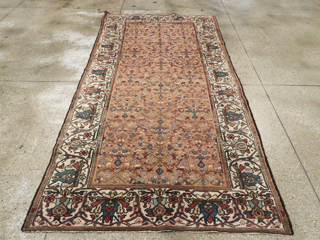 Antique Persian Malayer Wide Gallery Runner, No.8422 - Gss