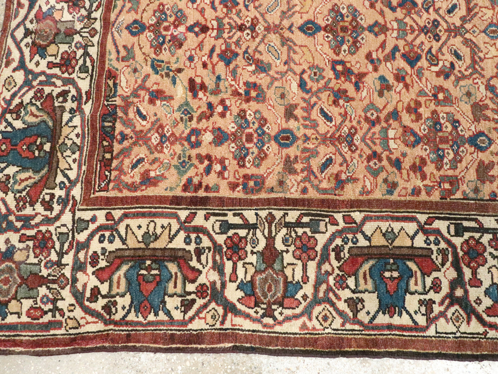 Antique Persian Malayer Wide Gallery Runner, No.8422 - Gss