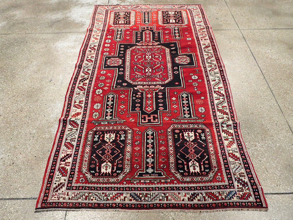 Vintage Caucasian Shirvan Rug, No.8424 - Gss