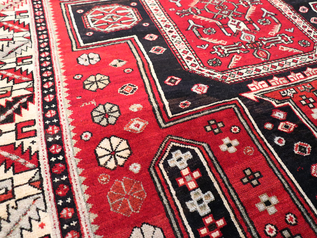 Vintage Caucasian Shirvan Rug, No.8424 - Gss