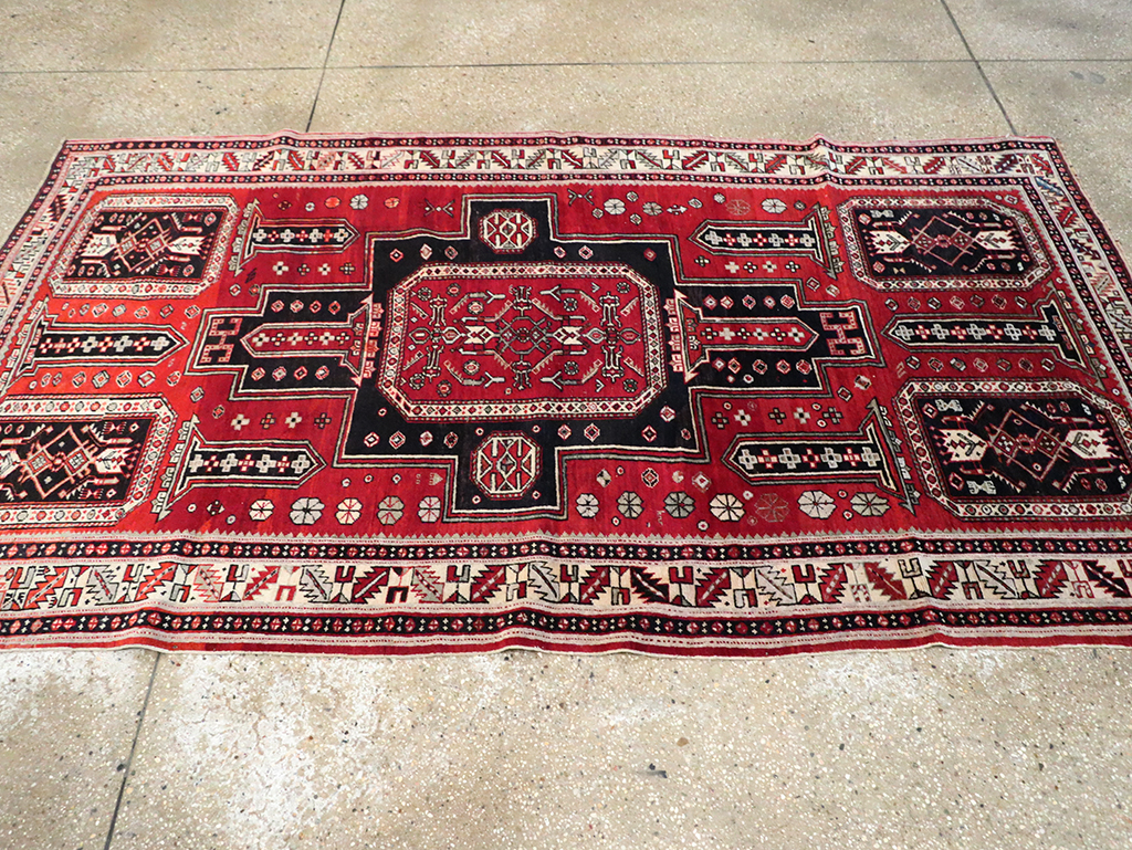Vintage Caucasian Shirvan Rug, No.8424 - Gss