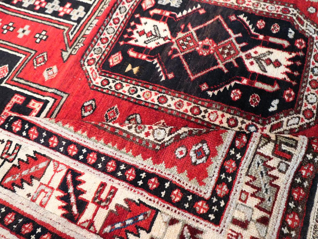 Vintage Caucasian Shirvan Rug, No.8424 - Gss