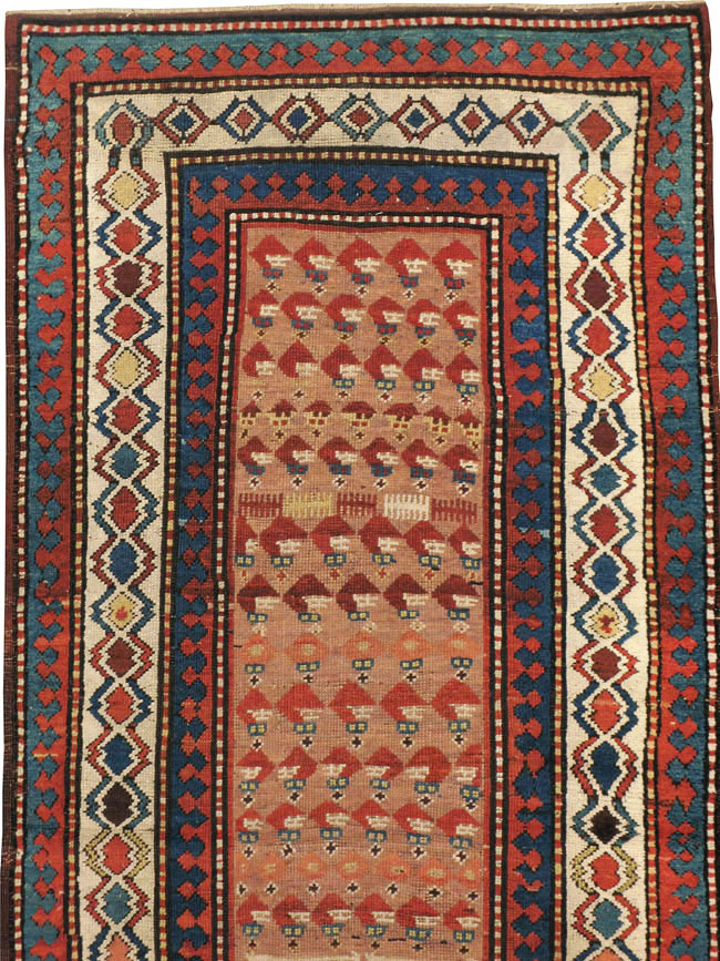 Antique Caucasian Kazak Rug, No.8429 - Gss