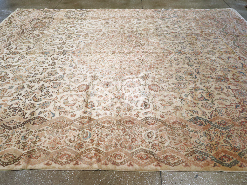 Vintage Persian Kashan Carpet, No.8446 - Gss