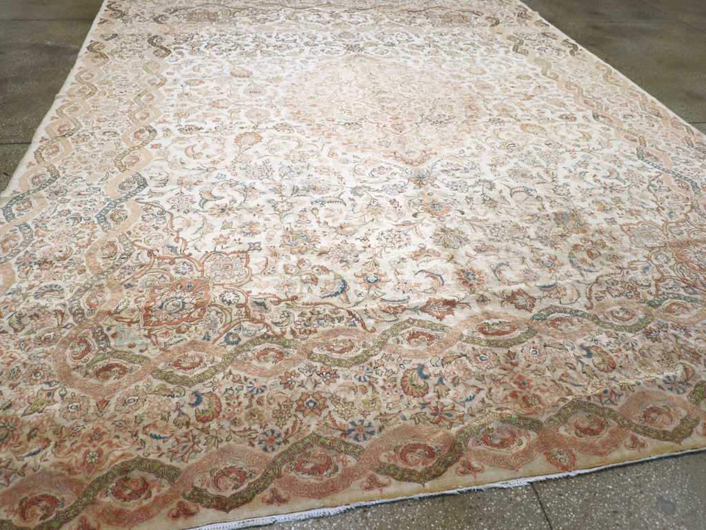 Vintage Persian Kashan Carpet, No.8446 - Gss